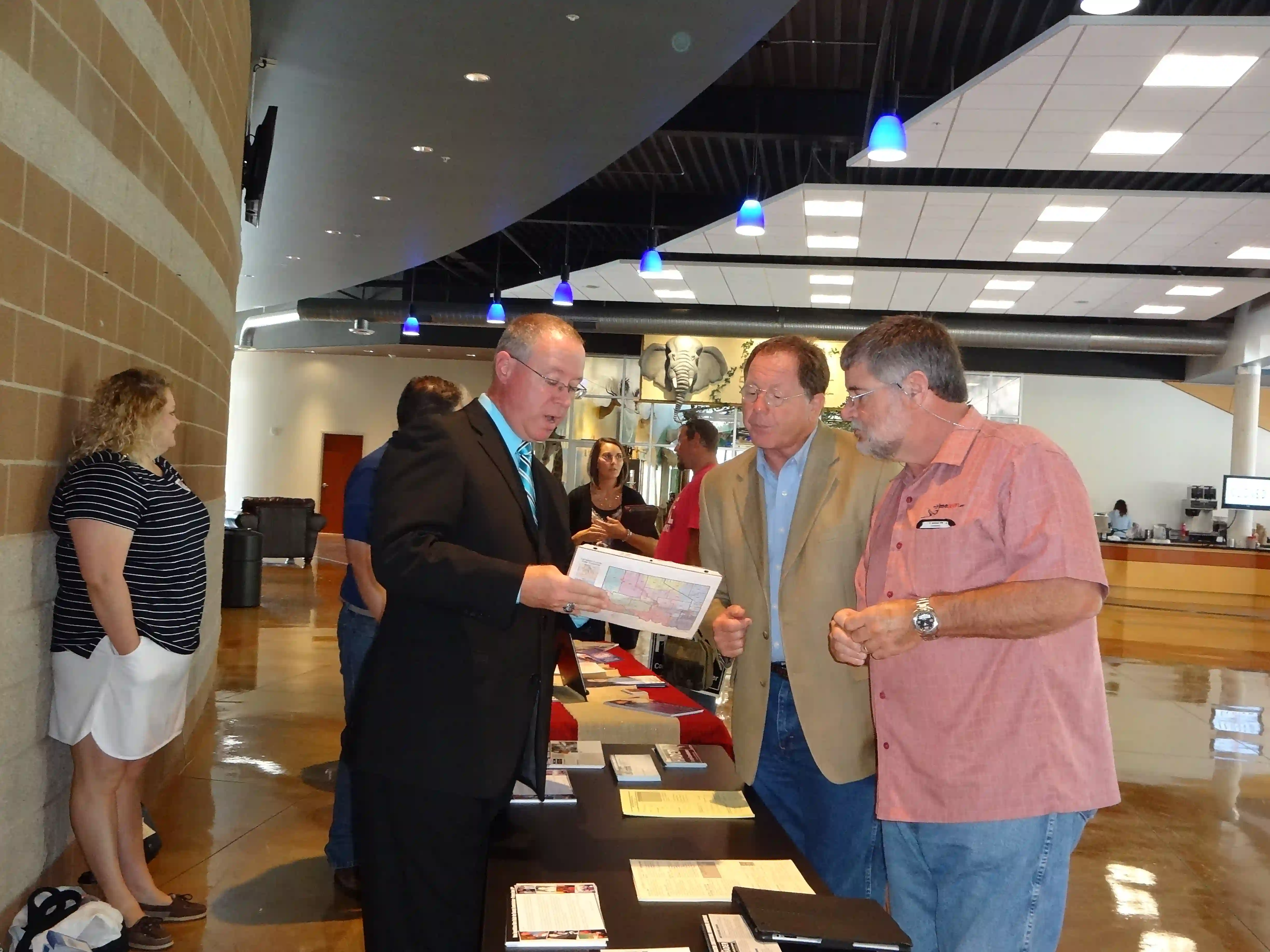 Marc Hader with community members