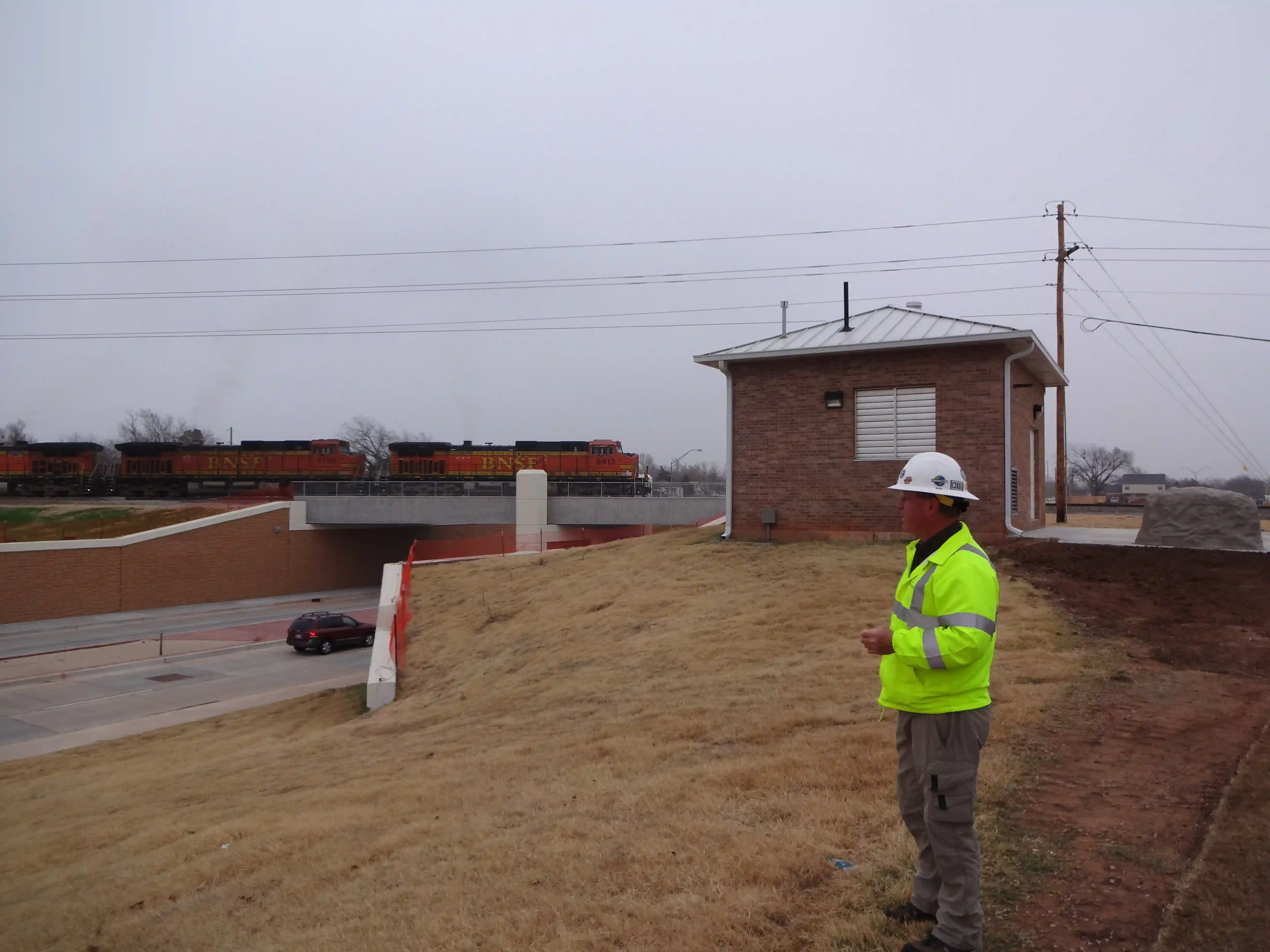 Marc Hader near train