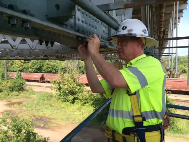 Marc Hader inspecting Canadian County road and bridge construction projects